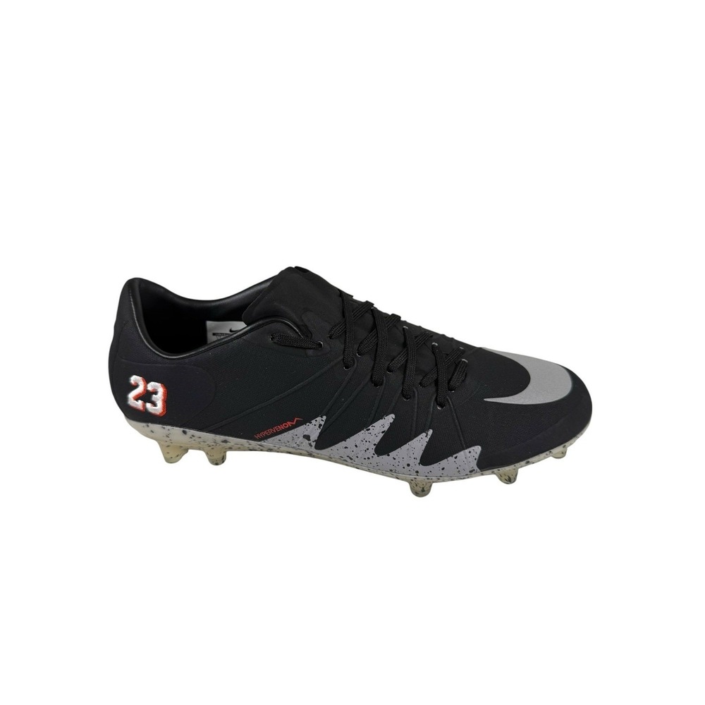 Air Jordan x Nike Hypervenom Phinish NJR FG 'Black Metallic Silver Soccer/Futbol